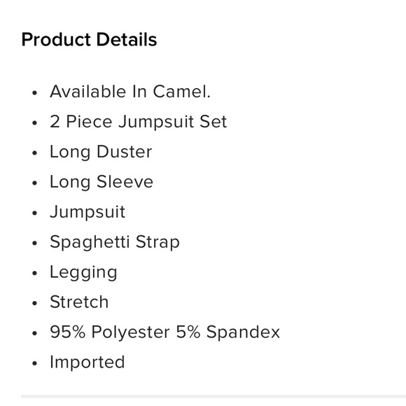 Jumpsuit Duster Set - Picture 4 of 11